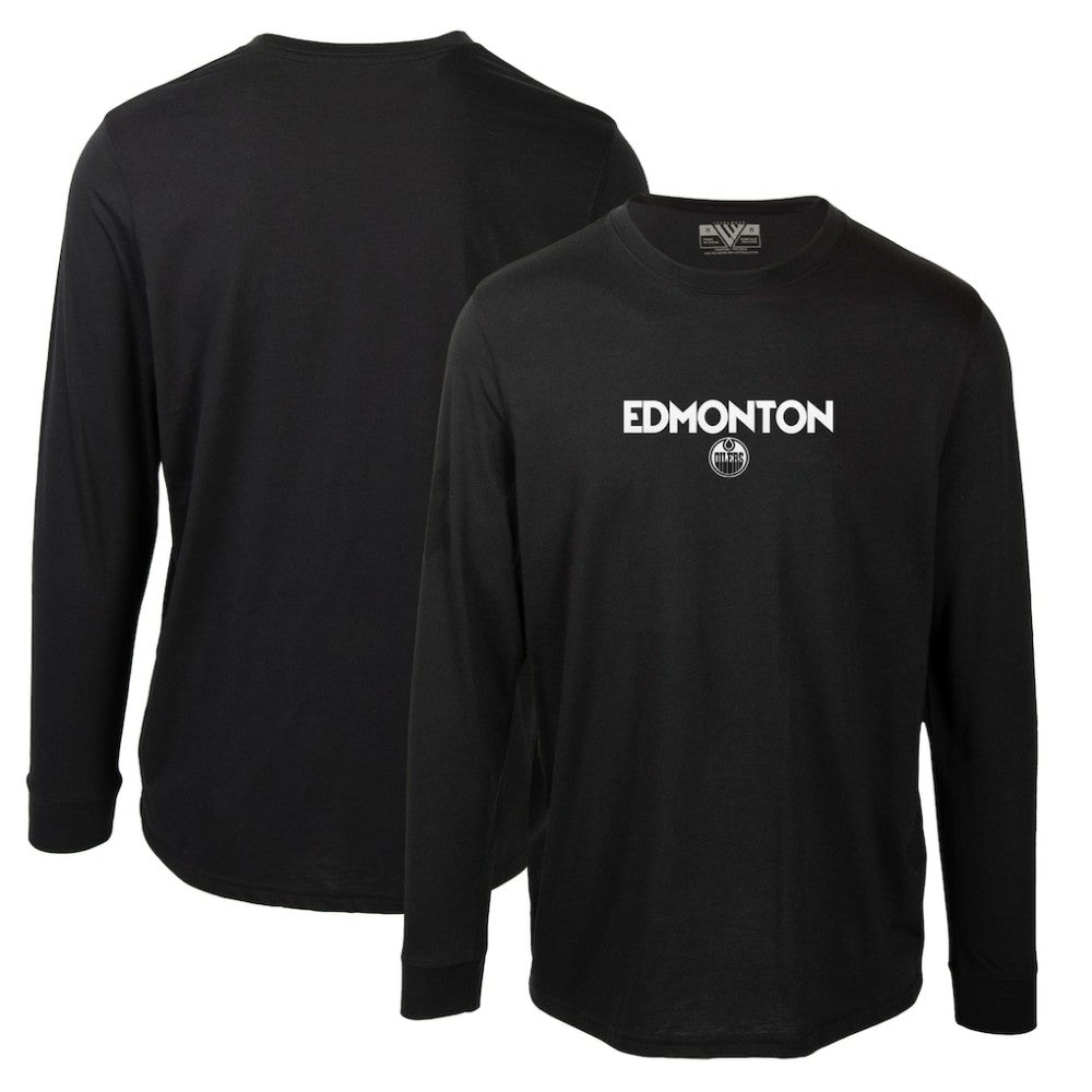 Edmonton Oilers - Levelwear Oscar City Capsule Long Sleeve T-Shirt Black