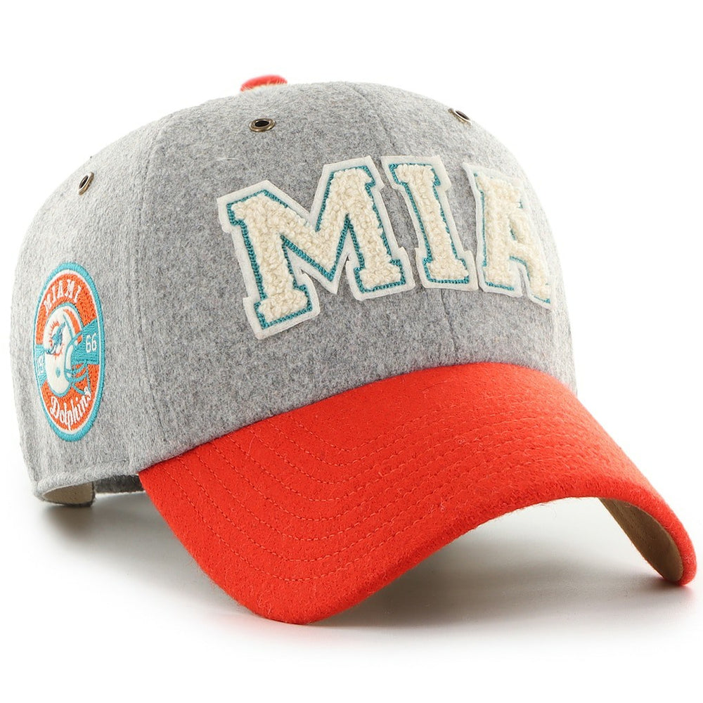 Miami Dolphins Stoney Clover Lane x '47 Unisex Block Clean Up Adjustable Hat Gray/Orange - 47 brand