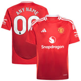 Adidas Manchester United Youth 2024/25 Home Replica Custom Jerseys - Red