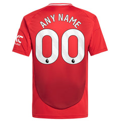 Adidas Manchester United Youth 2024/25 Home Replica Custom Jerseys - Red