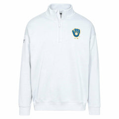 Milwaukee Brewers Levelwear Murray Core Logo Quarter-Zip Pullover Top On Sale