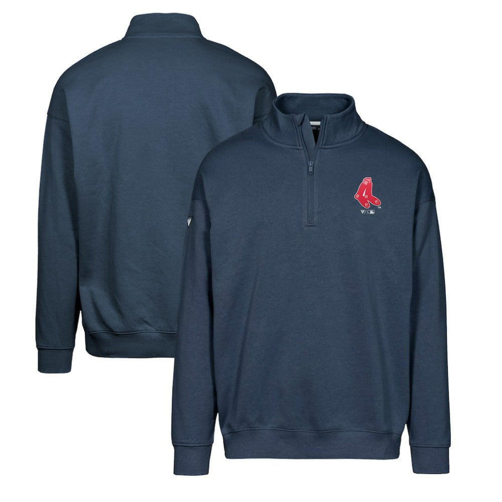 Boston Red Sox Levelwear Murray Core Logo Quarter-Zip Pullover Top On Sale