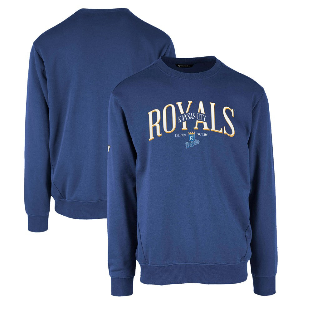 Kansas City Royals Levelwear Zane Cooperstown Collection Retro Spellout Pullover Sweatshirt discount