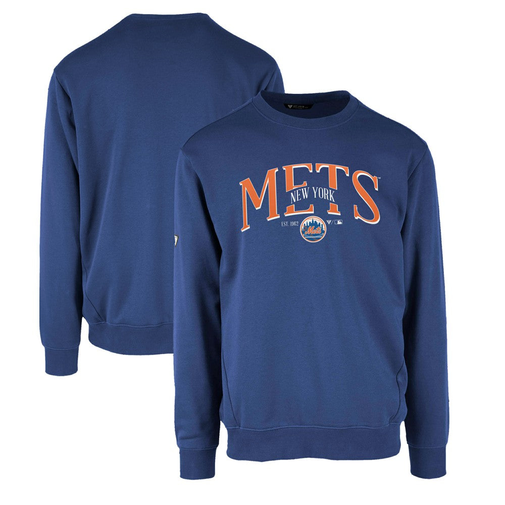 New York Mets Levelwear Zane Cooperstown Collection Retro Spellout Pullover Sweatshirt Near Me