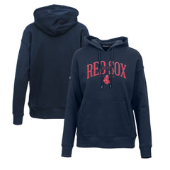 Boston Red Sox Levelwear Women's Adorn Cooperstown Collection Retro Spellout Pullover Hoodie On Sale