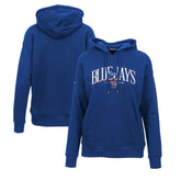 Toronto Blue Jays Levelwear Women's Adorn Cooperstown Collection Retro Spellout Pullover Hoodie Clearance