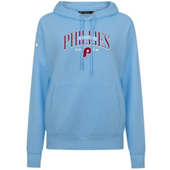 Philadelphia Phillies Levelwear Women's Adorn Cooperstown Collection Retro Spellout Pullover Hoodie Sale