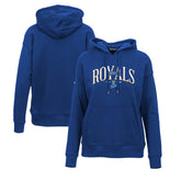 Kansas City Royals Levelwear Women's Adorn Cooperstown Collection Retro Spellout Pullover Hoodie Clearance