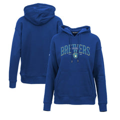 Milwaukee Brewers Levelwear Women's Adorn Cooperstown Collection Retro Spellout Pullover Hoodie Lifestyle