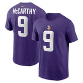 J.J. McCarthy Minnesota Vikings Name & Number T-Shirt Purple - Nike