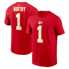 Xavier Worthy Kansas City Chiefs Name & Number T-Shirt Red - Nike