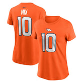 Bo Nix Denver Broncos Women's Name & Number T-Shirt Orange - Nike
