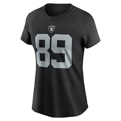 Brock Bowers Las Vegas Raiders Women's Player Name & Number T-Shirt Black - Nike