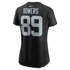 Brock Bowers Las Vegas Raiders Women's Player Name & Number T-Shirt Black - Nike