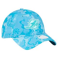 Miami Dolphins New Era Women's Trippy 9TWENTY Adjustable Hat Aqua - NFL