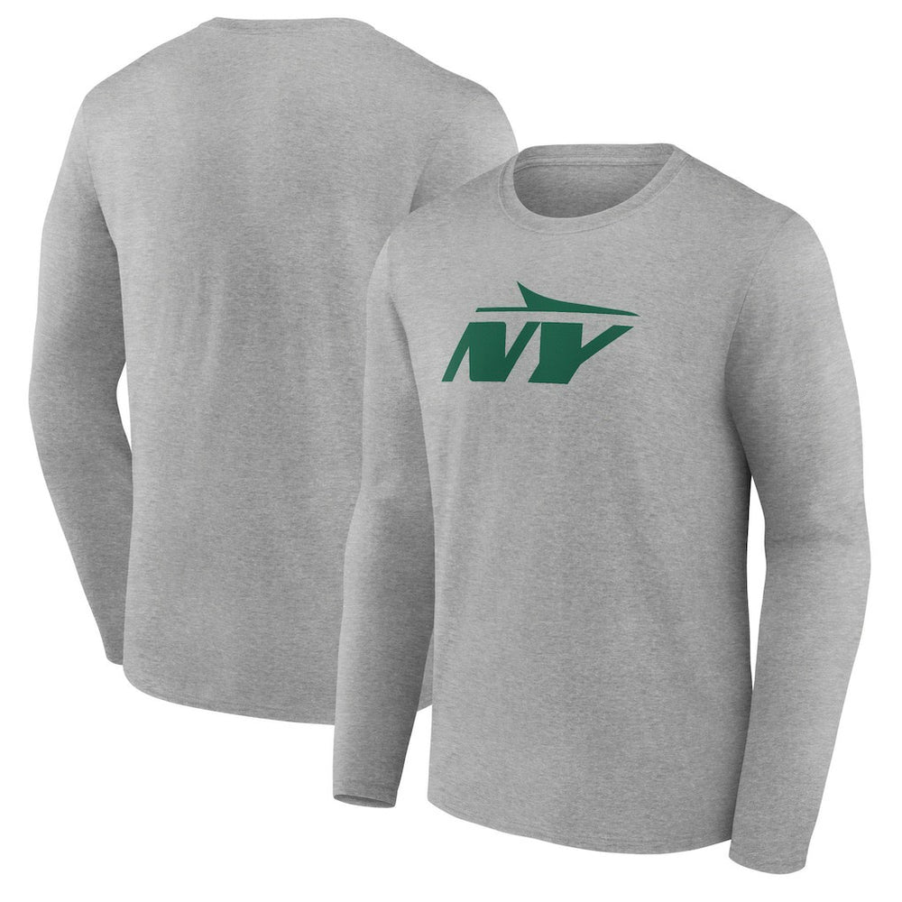 New York Jets Secondary Logo Long Sleeve T-Shirt Gray - NFL