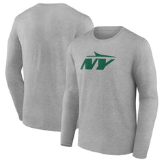 New York Jets Secondary Logo Long Sleeve T-Shirt Gray - NFL