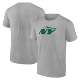 New York Jets Secondary Logo Lightweight T-Shirt Heather Gray - NFL