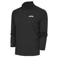 New York Jets Antigua Tribute Quarter-Zip Pullover Top Gray - NFL