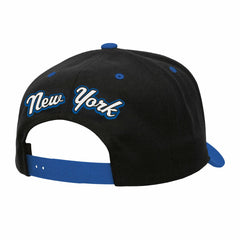 Mitchell & Ness - New York Knicks Backside Script 2-Tone Pro Crown Adjustable Hat - Black/Blue