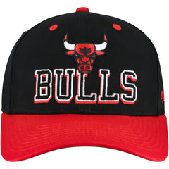 Mitchell & Ness - Chicago Bulls Backside Script 2-Tone Pro Crown Adjustable Hat - Black/Red