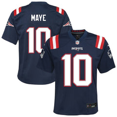 Drake Maye New England Patriots Youth Game Jersey Navy - Nike