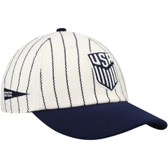 USMNT Fan Ink Unisex Yankee Adjustable Hat - White/Navy