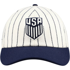 USMNT Fan Ink Unisex Yankee Adjustable Hat - White/Navy