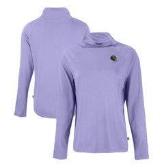 Baltimore Ravens Cutter & Buck Women's Coastline Epic Comfort Eco Recycled Funnel Neck Raglan Pullover Sweatshirt Lavender - NFL