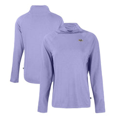 Baltimore Ravens Cutter & Buck Women's Coastline Epic Comfort Eco Recycled Funnel Neck Raglan Pullover Sweatshirt Lavender - NFL