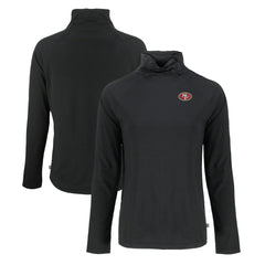 San Francisco 49ers Cutter & Buck Women's Coastline Epic Comfort Eco Recycled Funnel Neck Raglan Pullover Sweatshirt Black - NFL