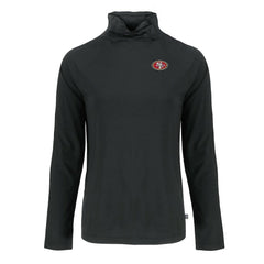 San Francisco 49ers Cutter & Buck Women's Coastline Epic Comfort Eco Recycled Funnel Neck Raglan Pullover Sweatshirt Black - NFL