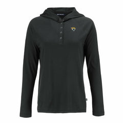 Jacksonville Jaguars Cutter & Buck Women's Coastline Epic Comfort Eco Recycled Raglan Pullover Hoodie Black - NFL