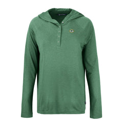 Green Bay Packers Cutter & Buck Women's Coastline Epic Comfort Eco Recycled Raglan Pullover Hoodie Hunter Green - NFL