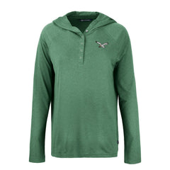 Philadelphia Eagles Cutter & Buck Women's Historic Coastline Epic Comfort Eco Recycled Raglan Pullover Hoodie Hunter Green - NFL