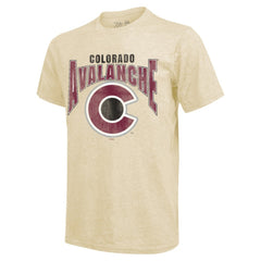 Nathan MacKinnon Colorado Avalanche - Majestic Threads Dynasty Name & Number Tri-Blend T-Shirt Cream
