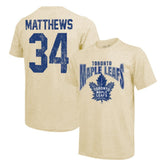 Auston Matthews Toronto Maple Leafs - Majestic Threads Dynasty Name & Number Tri-Blend T-Shirt Cream