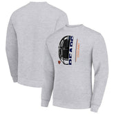 Chicago Bears Starter Half Helmet Team Graphic Tri-Blend Fleece Pullover Sweatshirt Heather Gray - NFL
