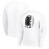 Chicago Bears Starter Half Helmet Team Graphic Tri-Blend Fleece Pullover Sweatshirt White - NFL