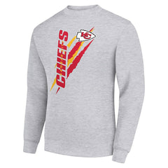 Kansas City Chiefs Starter Color Scratch Team Graphic Fleece Pullover Sweatshirt Heather Gray - NFL