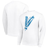 Detroit Lions Starter Color Scratch Team Graphic Fleece Pullover Sweatshirt White - NFL