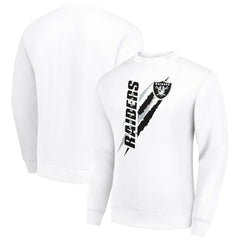 Las Vegas Raiders Starter Color Scratch Team Graphic Fleece Pullover Sweatshirt White - NFL
