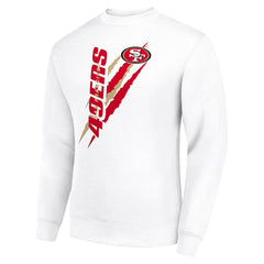 San Francisco 49ers Starter Color Scratch Team Graphic Fleece Pullover Sweatshirt White - NFL