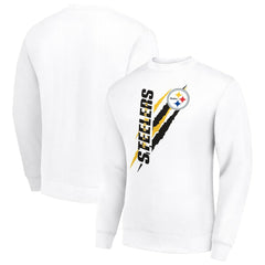Pittsburgh Steelers Starter Color Scratch Team Graphic Fleece Pullover Sweatshirt White - NFL