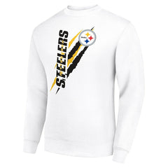 Pittsburgh Steelers Starter Color Scratch Team Graphic Fleece Pullover Sweatshirt White - NFL