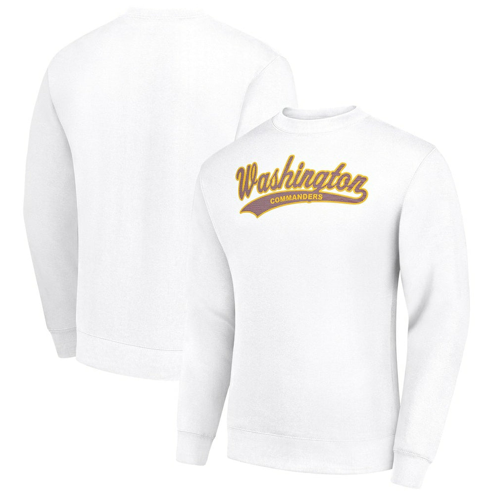 Washington Commanders Starter Tailsweep Team Graphic Tri-Blend Fleece Pullover Sweatshirt White - NFL