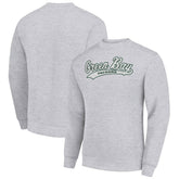 Green Bay Packers Starter Tailsweep Team Graphic Tri-Blend Fleece Pullover Sweatshirt Heather Gray - NFL