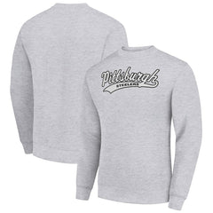 Pittsburgh Steelers Starter Tailsweep Team Graphic Tri-Blend Fleece Pullover Sweatshirt Heather Gray - NFL