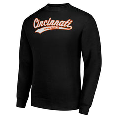 Cincinnati Bengals Starter Tailsweep Team Graphic Tri-Blend Fleece Pullover Sweatshirt Black - NFL