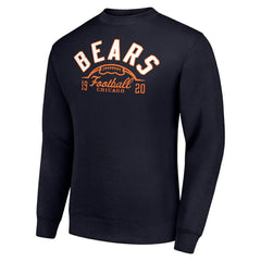 Chicago Bears Starter Half Ball Team Graphic Tri-Blend Fleece Pullover Sweatshirt Navy - NFL